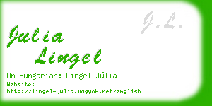 julia lingel business card